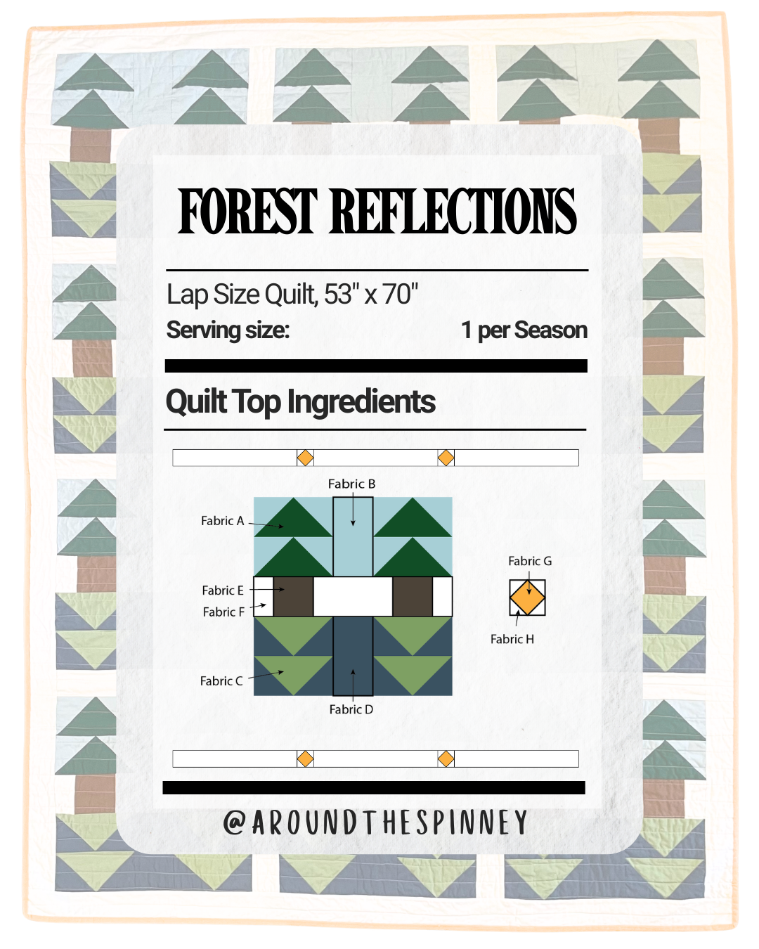 Forest Reflections Quilt Pattern - PDF - Beginner Friendly Design