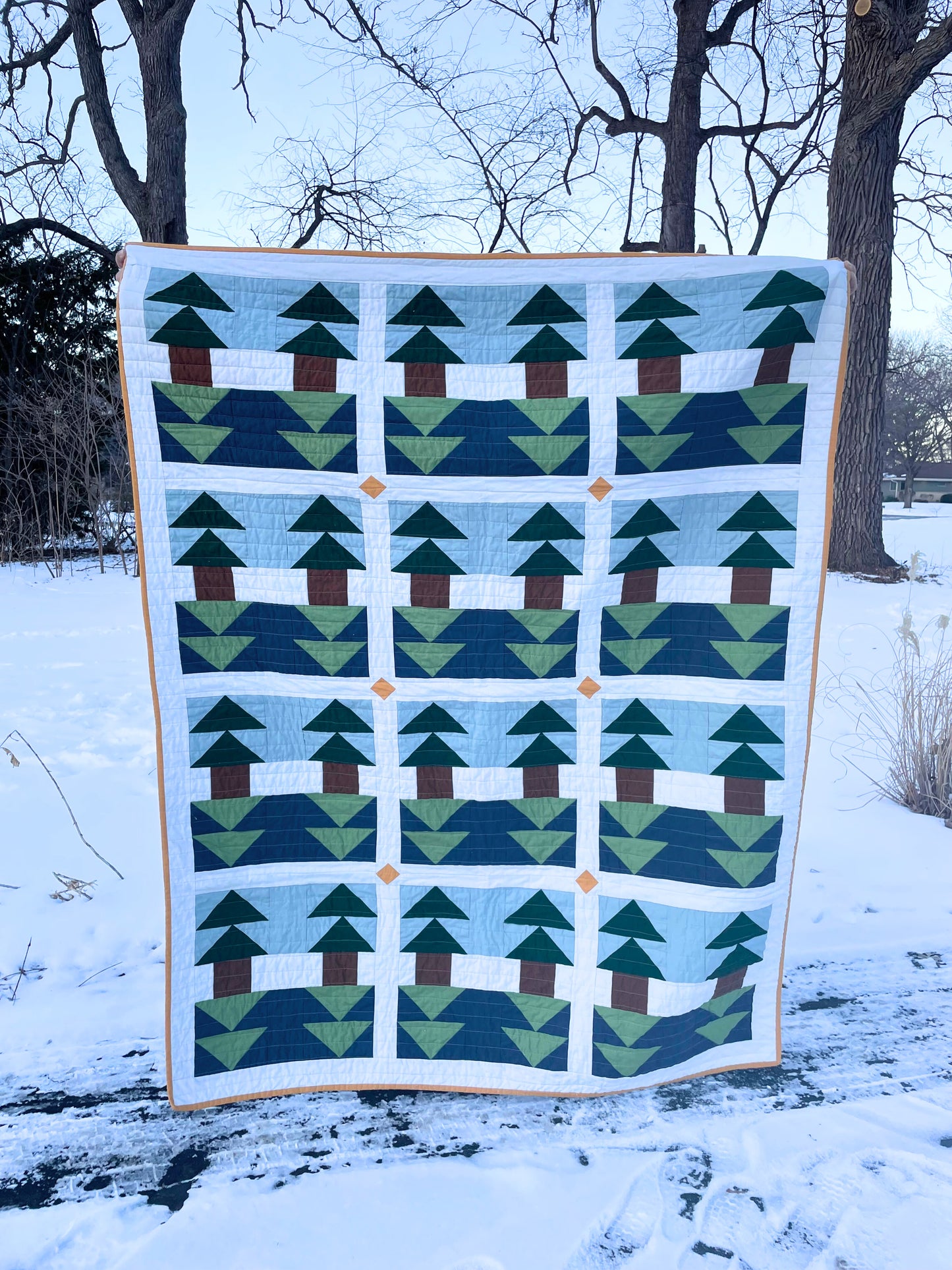 Forest Reflections Quilt Pattern - PDF - Beginner Friendly Design