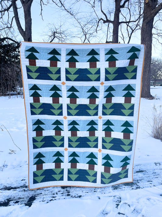 Forest Reflections Quilt Pattern - PDF - Beginner Friendly Design
