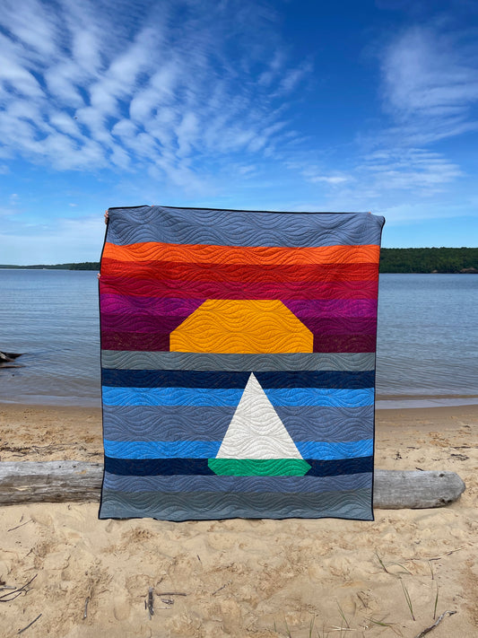 Sunset Sail Quilt Pattern - PDF - Full Size Quilt